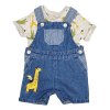 DX302: Baby Boys Safari T-Shirt & Denim Dungaree Outfit  (0 Months- 4 Years)